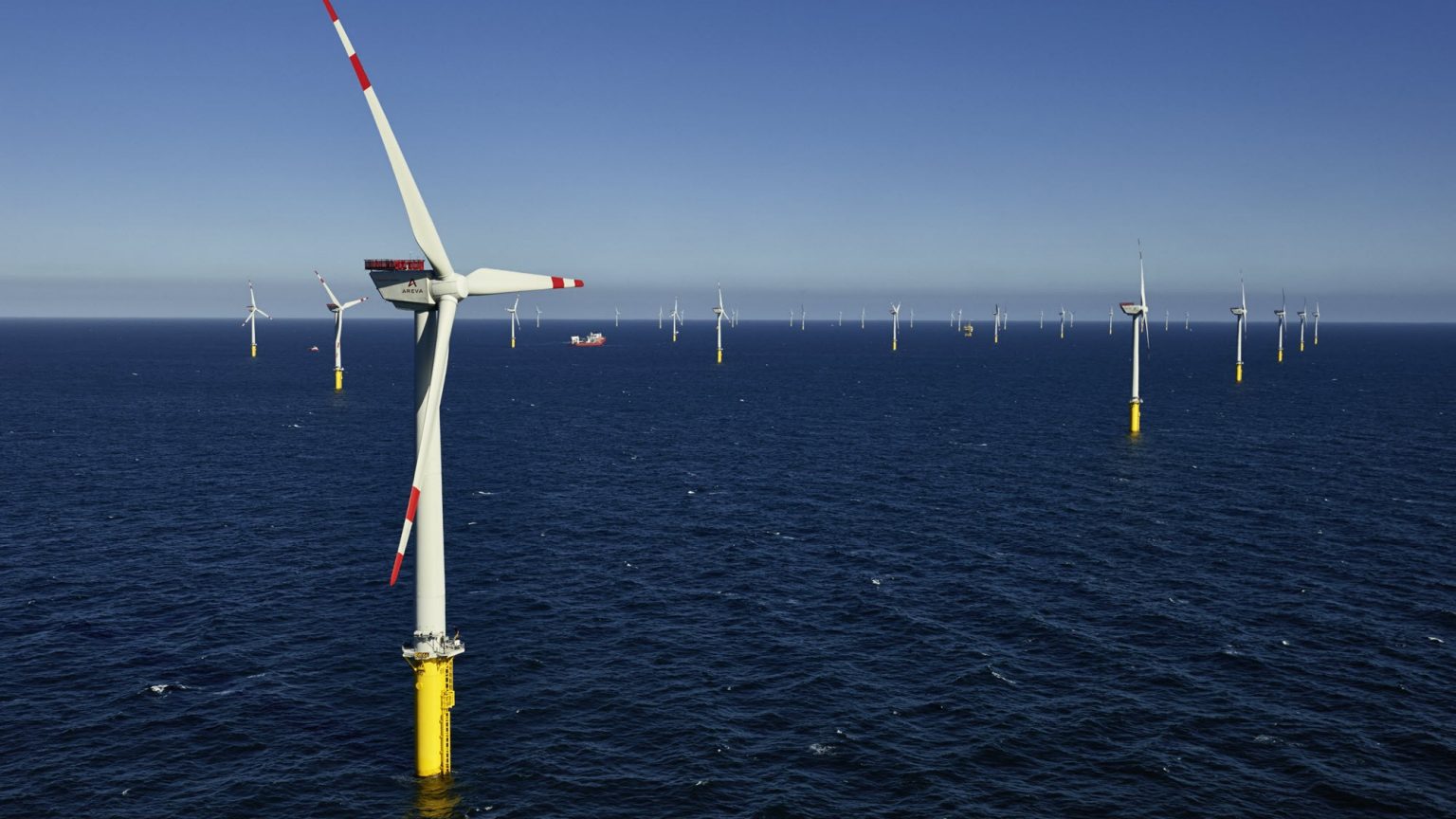 Offshore wind farm in deep sea